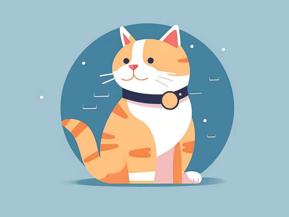 Schattige kat met slim halsbandje, onderdeel van onze smarthome-oplossingen voor een veilige en geautomatiseerde thuiservaring.